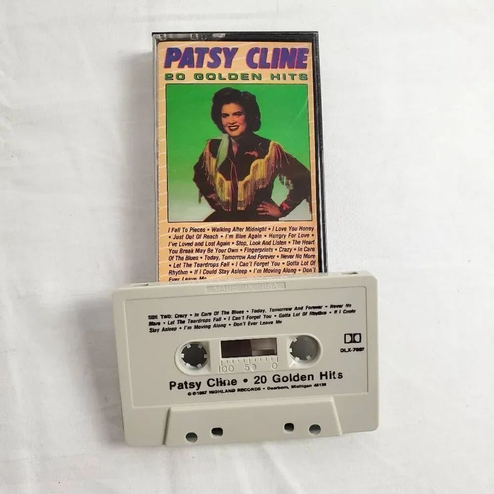 Patsy Cline – 20 Golden Hits Cassette Album (1987)